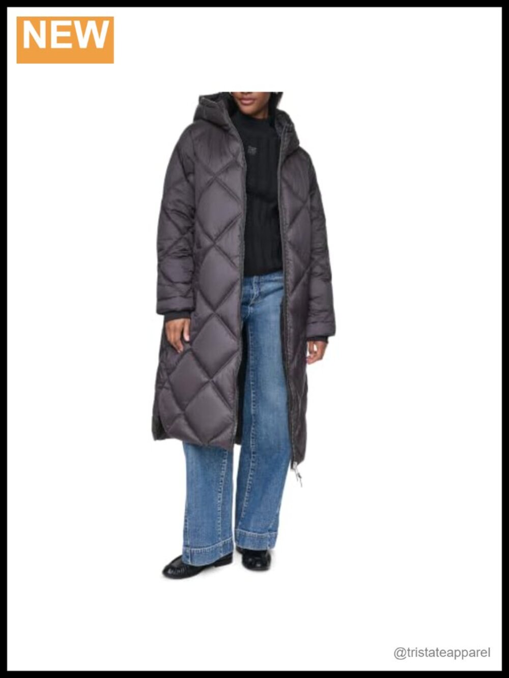 Women's Quilted Puffer Jacket with Hood Warm Water Resistant Nylon